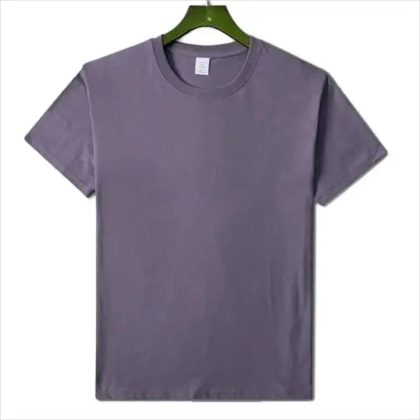 Men’s Cotton T-Shirt – High Quality MRMT Short Sleeve Pure-Color Casual Top - Purple / XXL