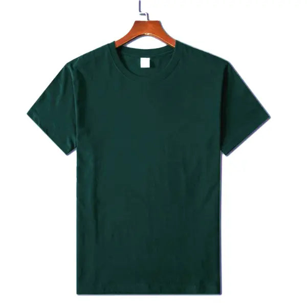 Men’s Cotton T-Shirt – High Quality MRMT Short Sleeve Pure-Color Casual Top - Deep green / 4XL