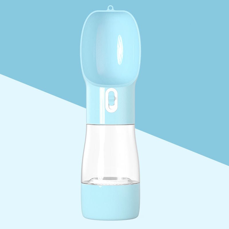 Portable Pet Food and Water Dispenser for Dogs and Cats - Blue