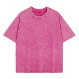 Unisex Cotton Retro Punk T-Shirt – Vintage Drop Shoulder Short Sleeve Hip Hop Loose Tee