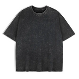 Unisex Cotton Retro Punk T-Shirt – Vintage Drop Shoulder Short Sleeve Hip Hop Loose Tee