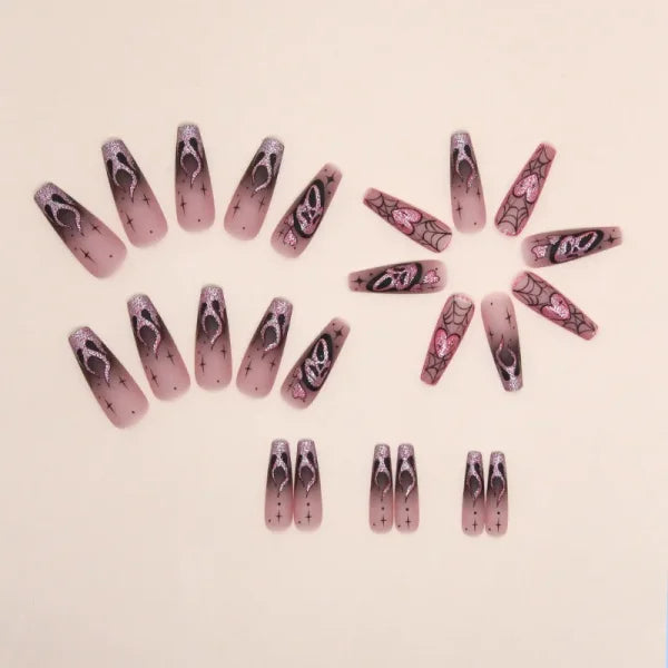 24-Piece Acrylic False Nail Tips for Women's Fashion and Beauty - Himpall