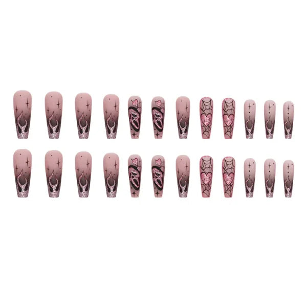 24-Piece Acrylic False Nail Tips for Women's Fashion and Beauty - Himpall