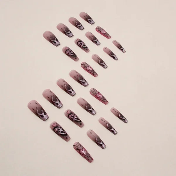 24-Piece Acrylic False Nail Tips for Women's Fashion and Beauty - Himpall