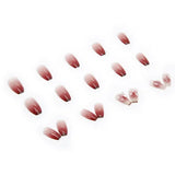Resin Number False Nails Short Trapezoid Press-On Nail Set - Z38