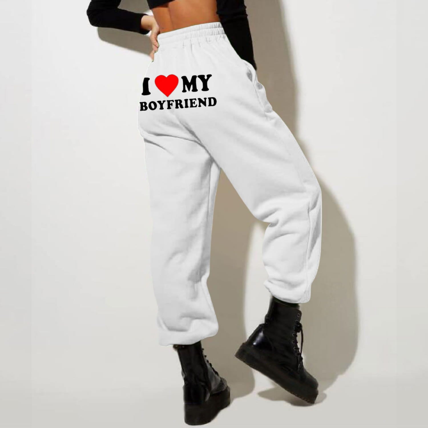 I Love MY BOYFRIEND Printed Trousers Casual Sweatpants Men And Women Sports Pants