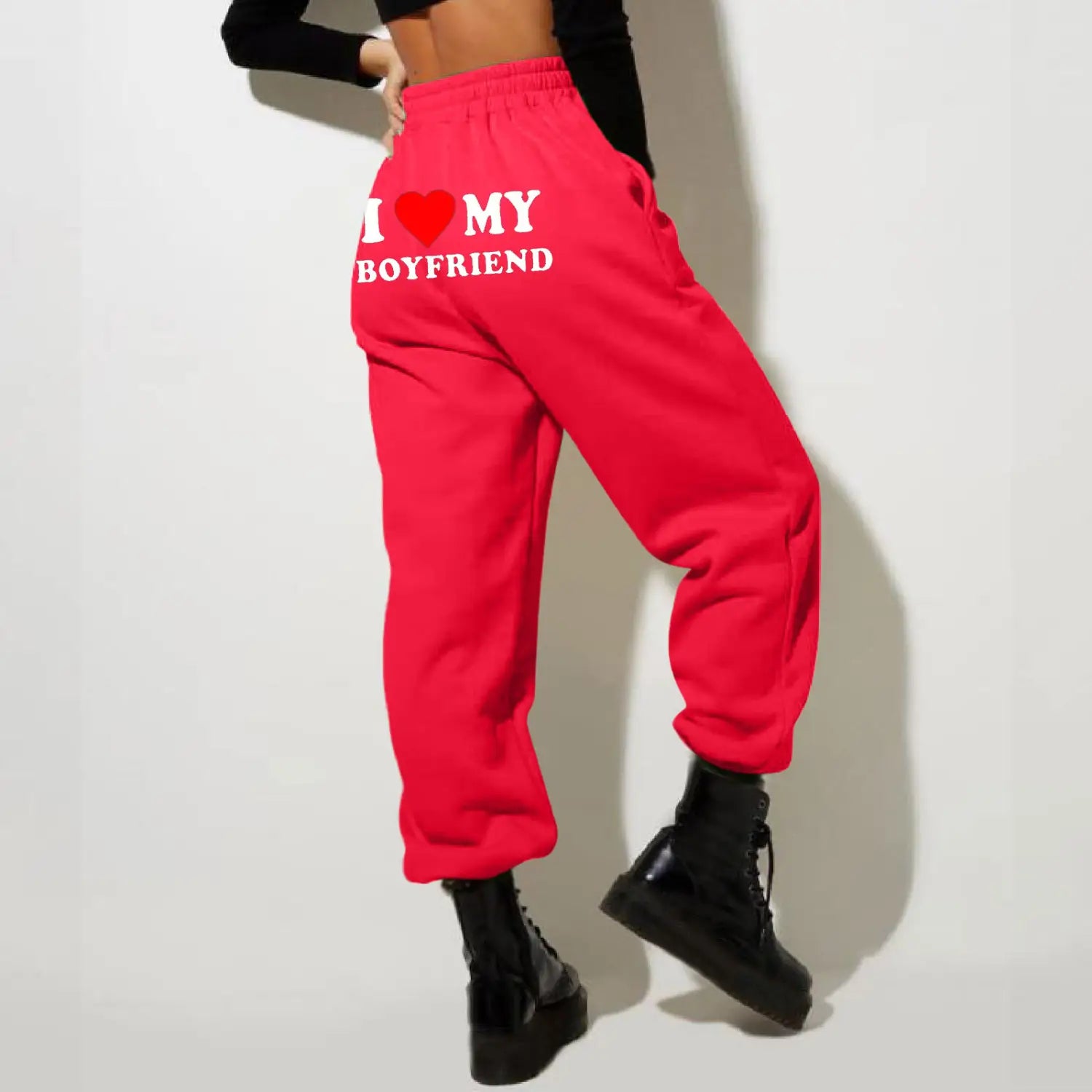 I Love MY BOYFRIEND Printed Trousers Casual Sweatpants Men And Women Sports Pants