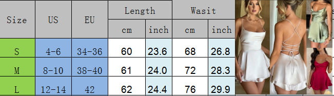 Sexy Suspender Skirt For Women Elegant Slim Strap Satin Backless Lace Up A-Line Short Dress Lady