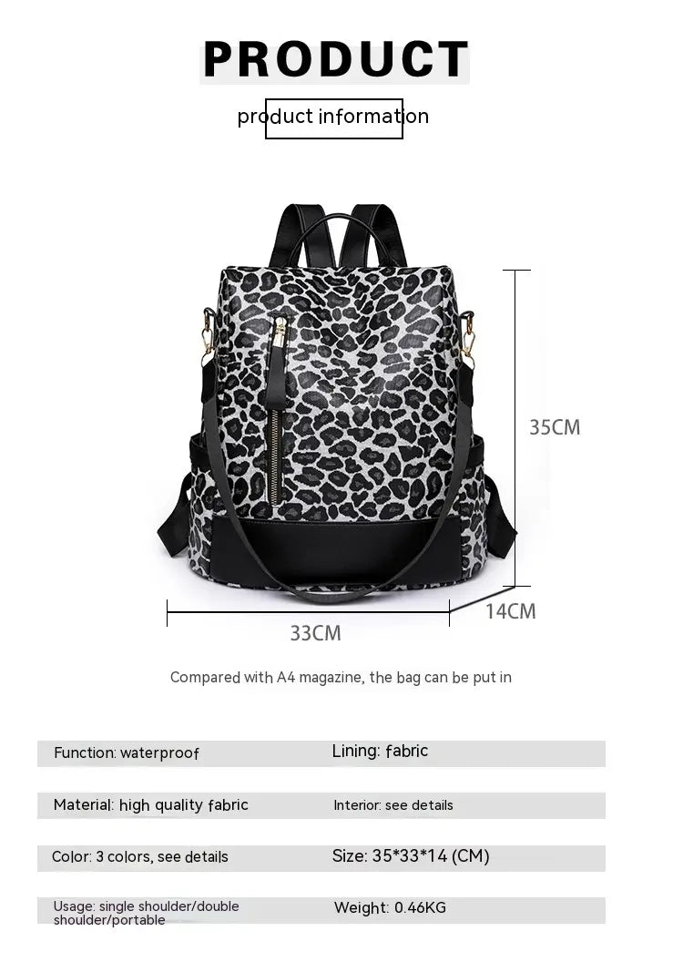 Leisure Travel Soft Leather Shoulder Bag: Large Capacity