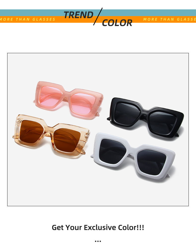 Fashion Classic Black Frame Large Frame Travel Glasses