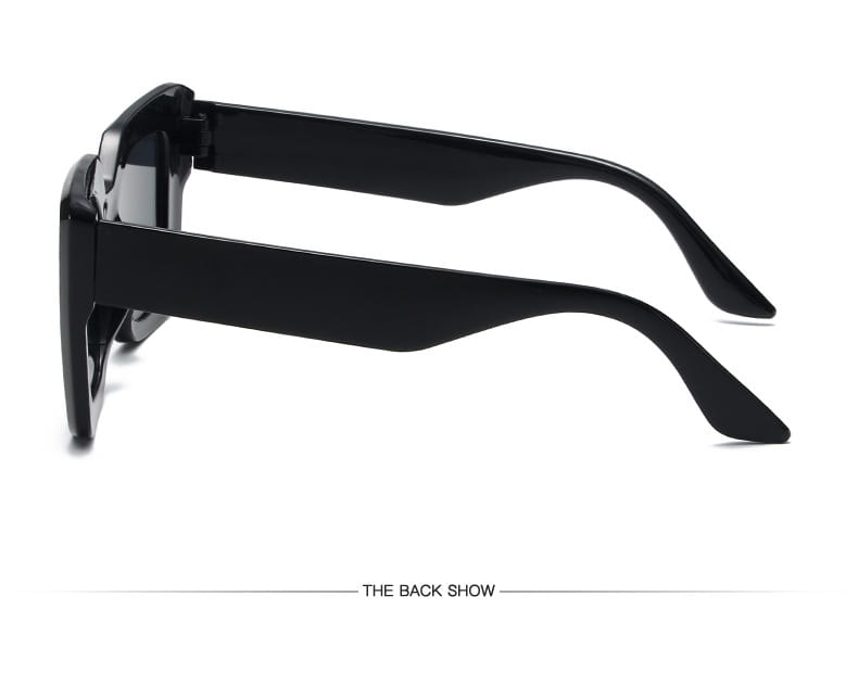 Fashion Classic Black Frame Large Frame Travel Glasses