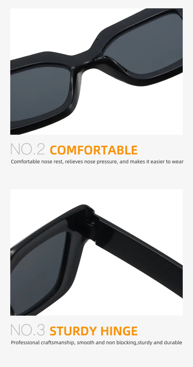 Fashion Classic Black Frame Large Frame Travel Glasses