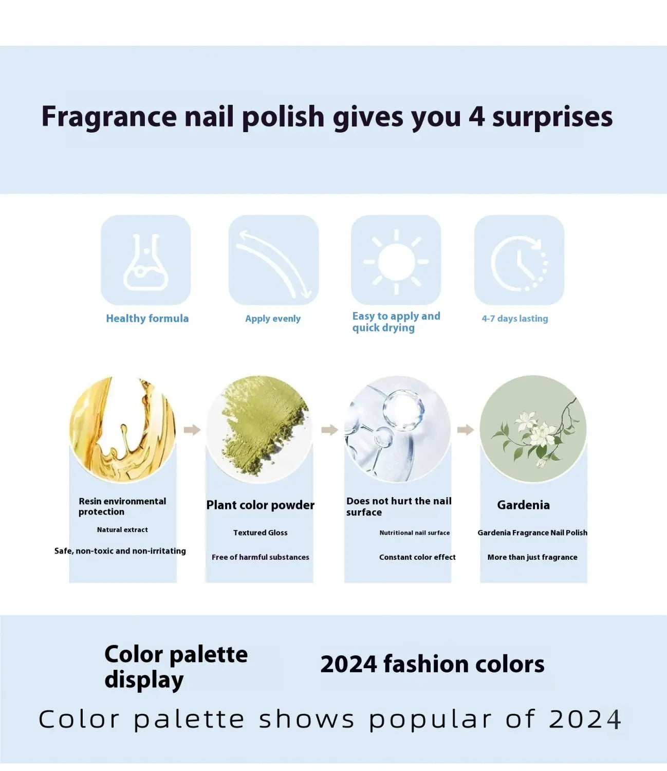 Water-Based Nail Polish - Quick-Drying and Long-Lasting Formula