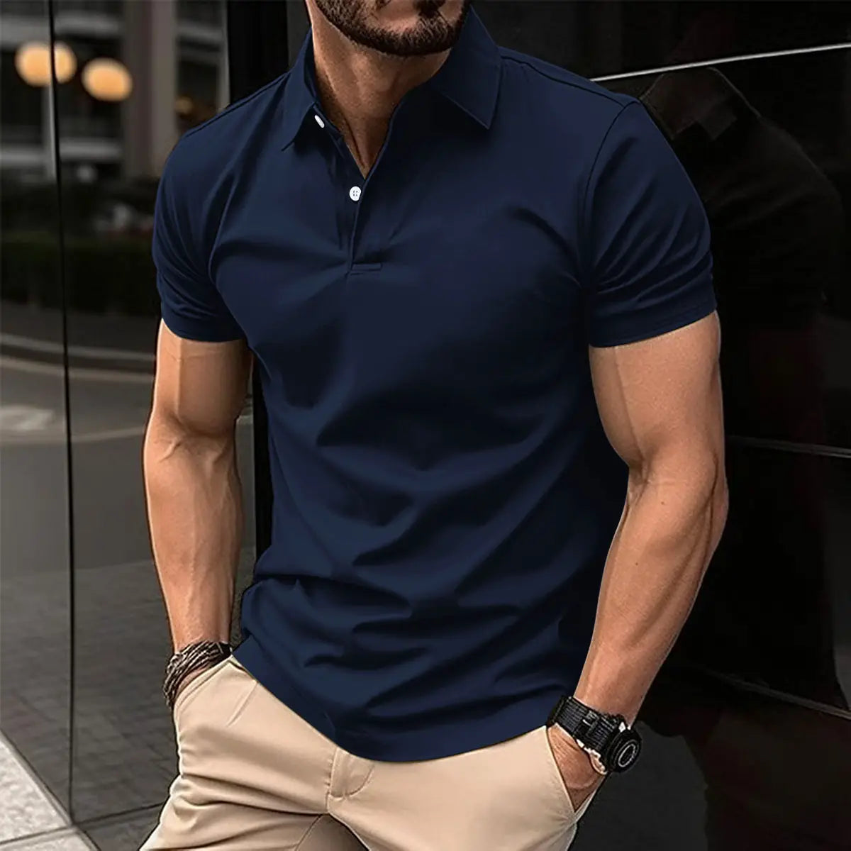 Short Sleeve Polo Shirt Men