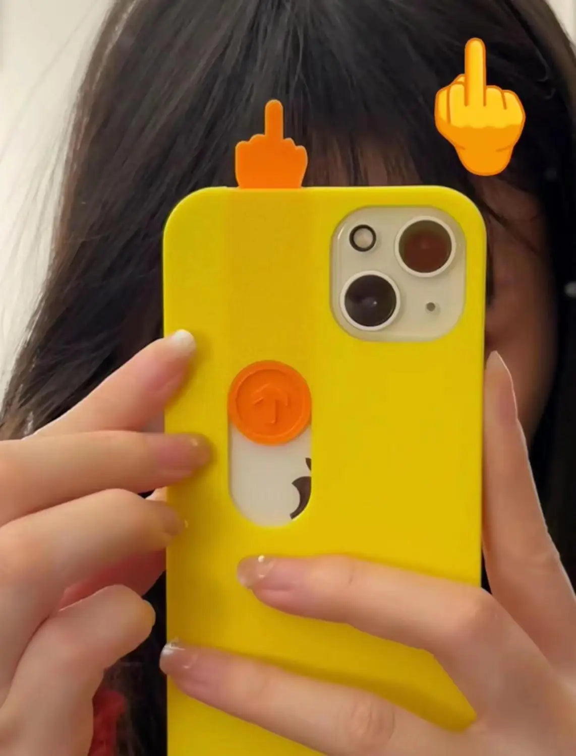 Funny Sliding Middle Finger Phone Case