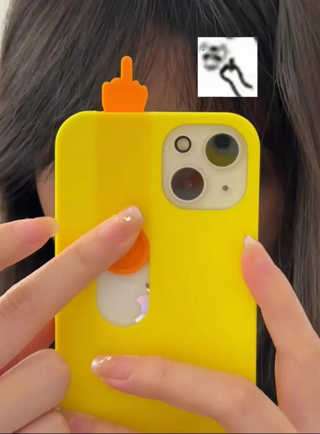 Funny Sliding Middle Finger Phone Case