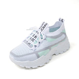 Women’s Breathable Flyknit Low Heel Shoes with Rubber Sole Material