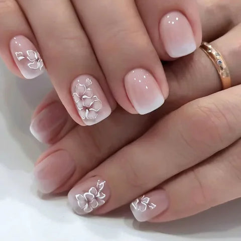 LEKGAVD 24pcs Ballerina False Nails for Women’s Fashion and Beauty - AB1