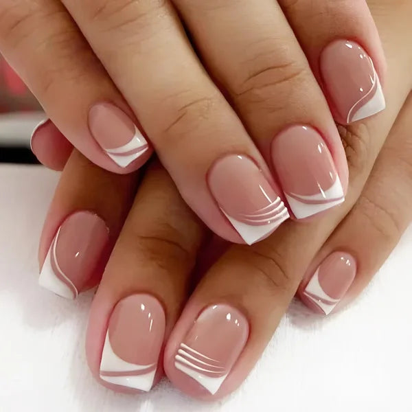 LEKGAVD 24pcs Ballerina False Nails for Women’s Fashion and Beauty - AB2