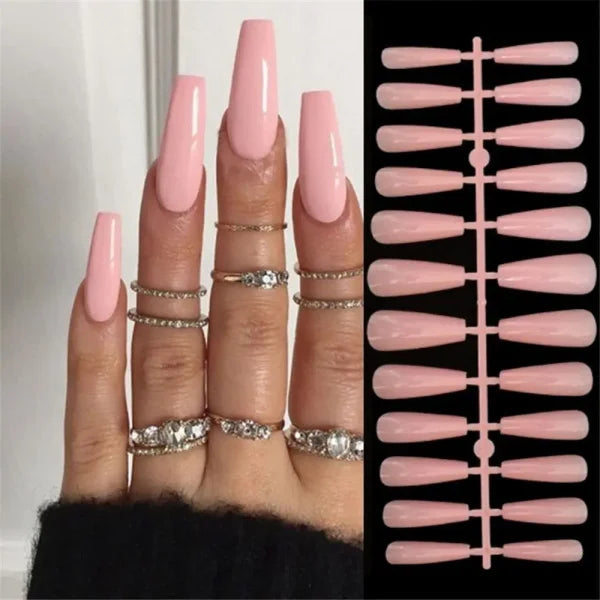 LEKGAVD 24pcs Ballerina False Nails for Women’s Fashion and Beauty - only fake nails