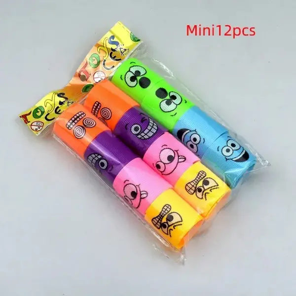 24PCS Rainbow Magic Springs Circle Toys Kids Birthday Party Favors Guests Giveaway Small Gifts Pinata Fillers Flexible