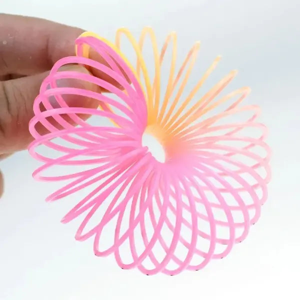 24PCS Rainbow Magic Springs Circle Toys Kids Birthday Party Favors Guests Giveaway Small Gifts Pinata Fillers Flexible