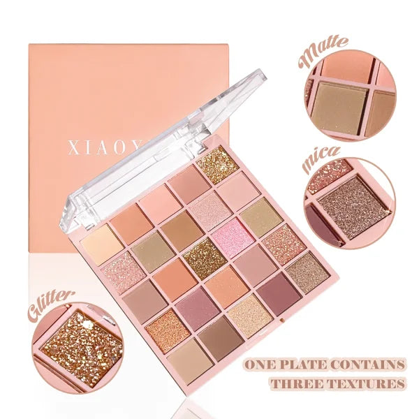 Versatile 25-Color Oatmeal Milk Tea Eye Shadow Palette - Himpall