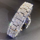 European And American Hip-hop Men’s Watch Square-shaped Fully Diamond-encrusted Multi-functional