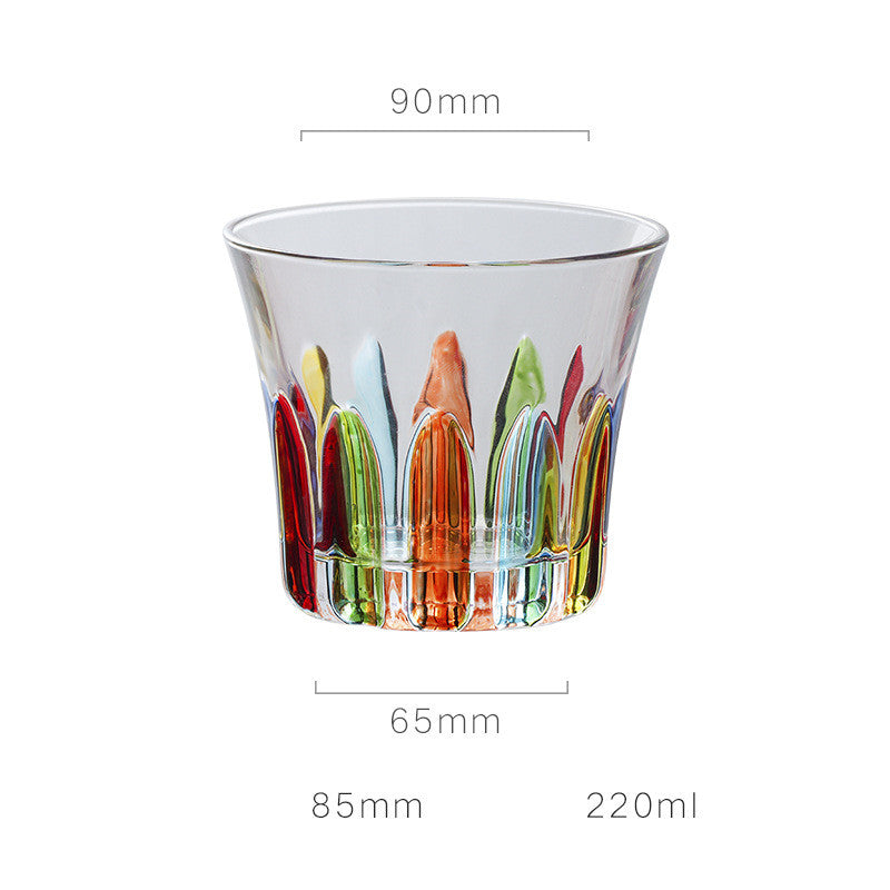 European Style New Enamel Whisky Glass With Colorful Woven Pattern - 5 Style / 1PCS - Hair Remover