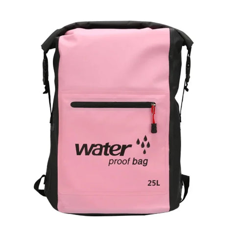 25L PVC Waterproof Dry Bag with Double Straps for Outdoor Activities - Himpall