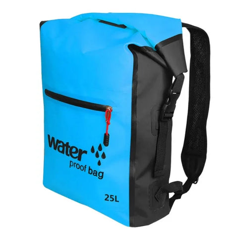 25L PVC Waterproof Dry Bag with Double Straps for Outdoor Activities - Himpall