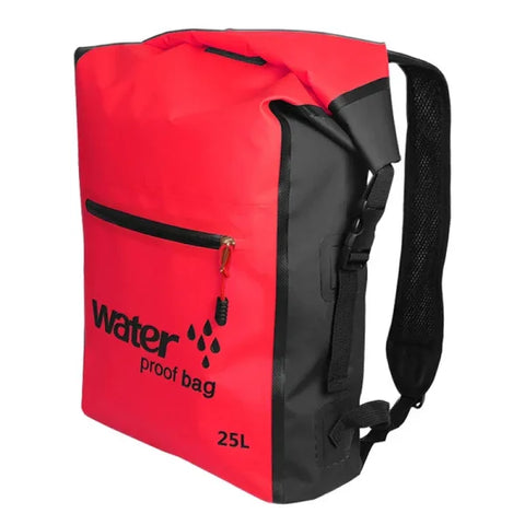 25L PVC Waterproof Dry Bag with Double Straps for Outdoor Activities - Himpall