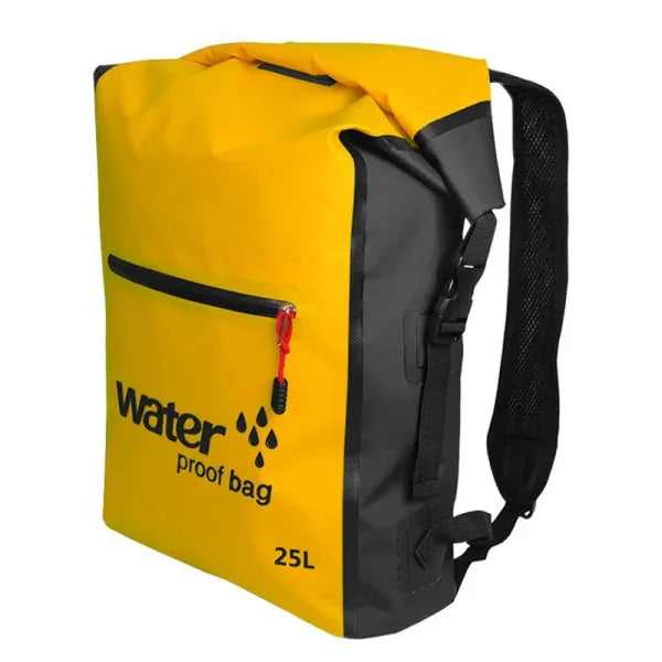 25L PVC Waterproof Dry Bag with Double Straps for Outdoor Activities - Himpall