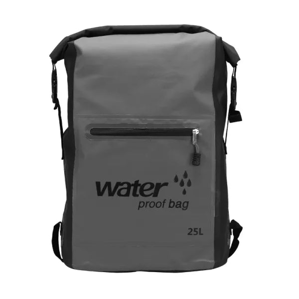 25L PVC Waterproof Dry Bag with Double Straps for Outdoor Activities - Himpall