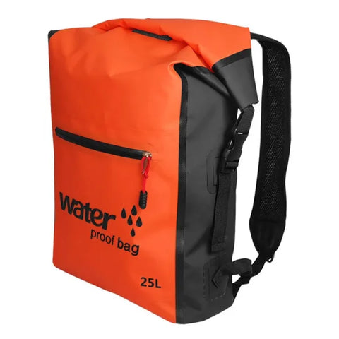 25L PVC Waterproof Dry Bag with Double Straps for Outdoor Activities - Himpall