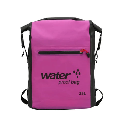 25L PVC Waterproof Dry Bag with Double Straps for Outdoor Activities - Himpall