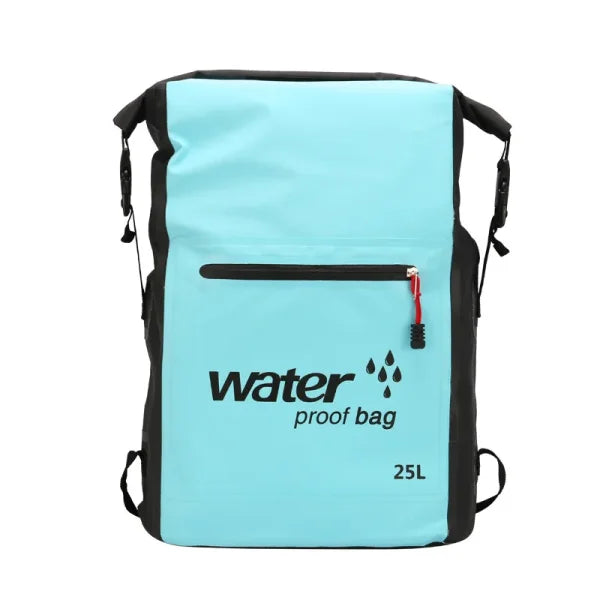 25L PVC Waterproof Dry Bag with Double Straps for Outdoor Activities - Himpall