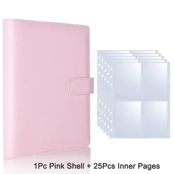 25pcs Page(4 Grids) Photo Card A5-Binder Kpop Photo Albums Idol Cards Loose-leaf Collect Book Binder Binder Photocard