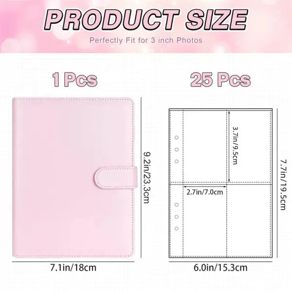25pcs Page(4 Grids) Photo Card A5-Binder Kpop Photo Albums Idol Cards Loose-leaf Collect Book Binder Binder Photocard