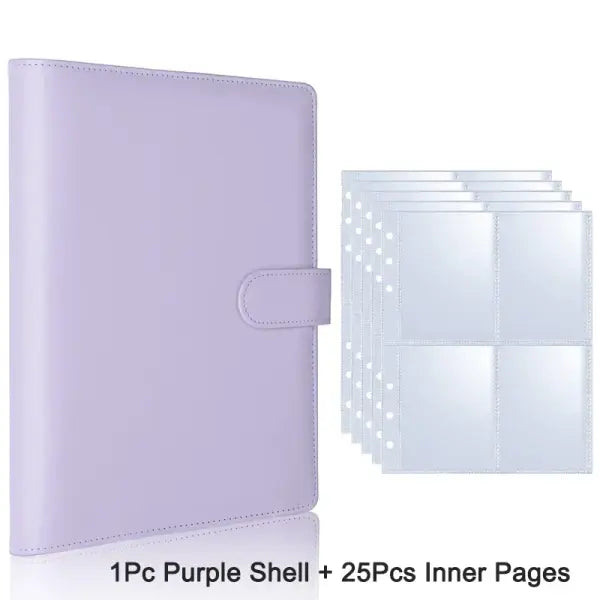 25pcs Page(4 Grids) Photo Card A5-Binder Kpop Photo Albums Idol Cards Loose-leaf Collect Book Binder Binder Photocard
