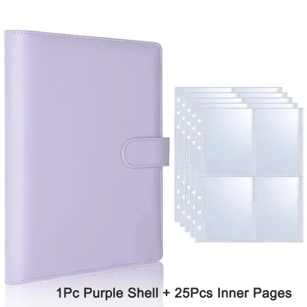 25pcs Page(4 Grids) Photo Card A5-Binder Kpop Photo Albums Idol Cards Loose-leaf Collect Book Binder Binder Photocard