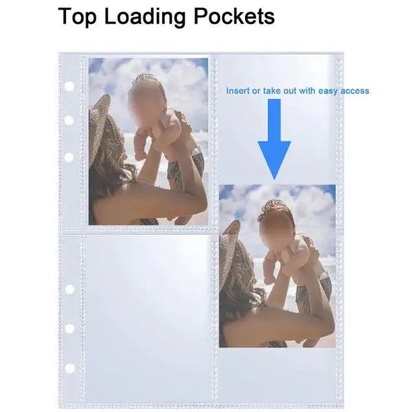 25pcs Page(4 Grids) Photo Card A5-Binder Kpop Photo Albums Idol Cards Loose-leaf Collect Book Binder Binder Photocard