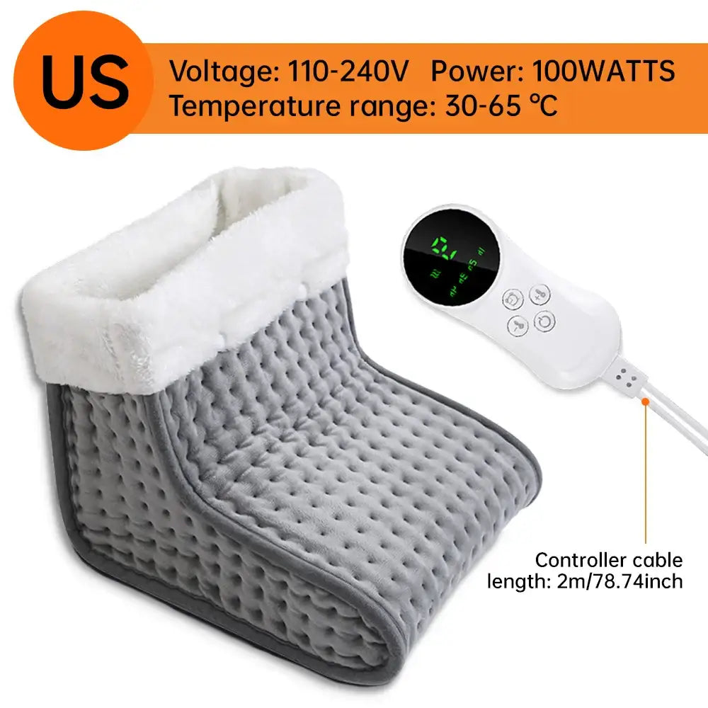 26*28*22cm Electric Heated Foot US/EU Warmers Soft Feet Heating Pad 9-gear adjustable temperature Electric shoe heating