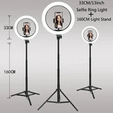 Adjustable Color Temperature Ring Light 33cm Tripod Stand for YouTube