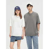 Men’s 260GSM Oversized T-Shirt – Korean Fashion Loose Fit Summer Solid Short Sleeve Unisex Tee