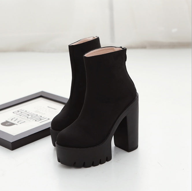 Platform Women Ankle Boots with mso-number-format general Style