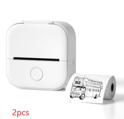 Phomemo T02 Portable Bluetooth Thermal Label Printer - White 2pcs / USB