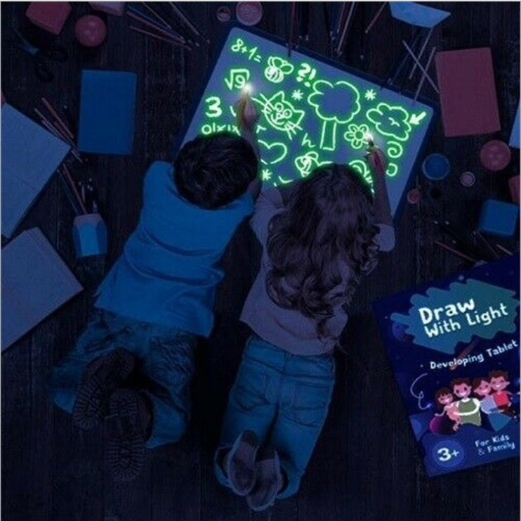 Luminous Drawing Tablet with Flashlight Marker