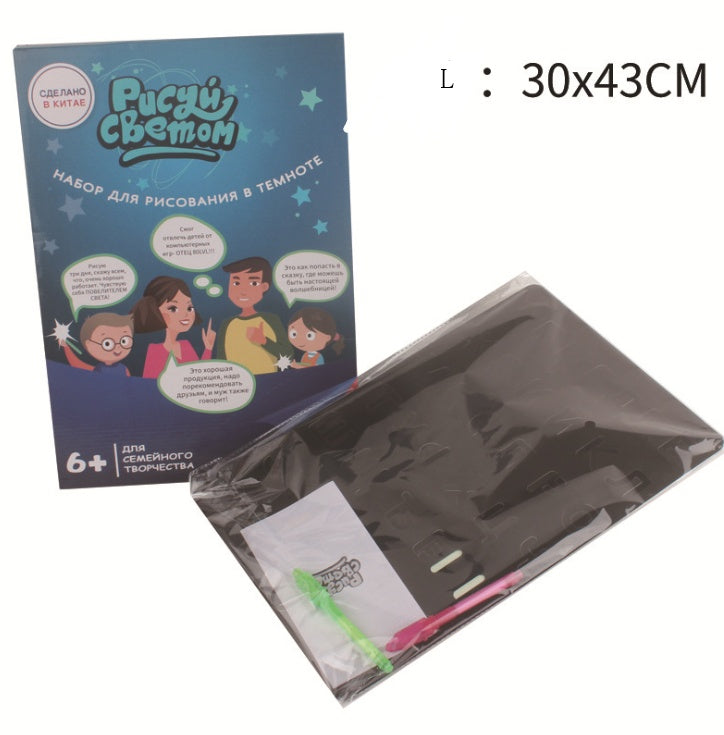 Luminous Drawing Tablet with Flashlight Marker - 1 style / L