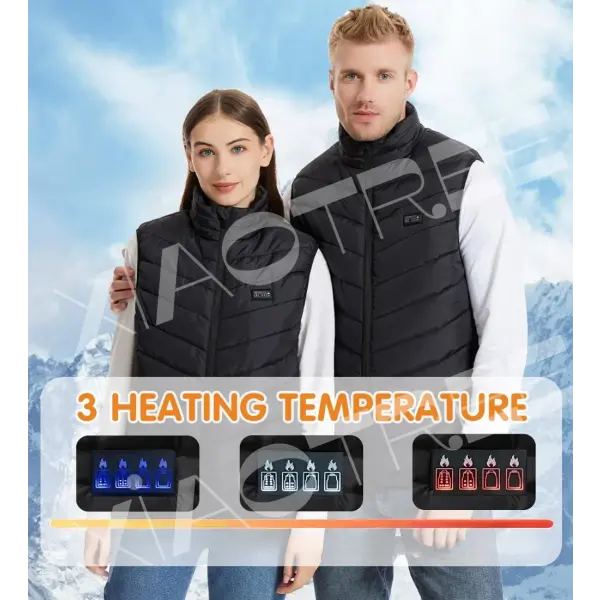 Heated Vest Jacket for Men & Women – Electric USB Winter Thermal Coat 28/9 Zone Body Warmer 6XL